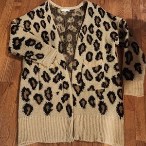 Leopard Print Long Cardigan